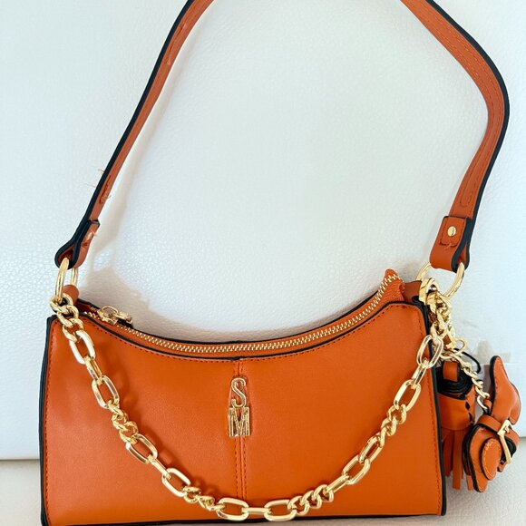 Steve Madden Handbags - NWT STEVE MADDEN BMIKAL SHOULDER BAG PURSE ORANGE W TASSEL CHARM DOG KEYRING